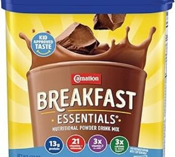 Carnation Breakfast Essentials Powder Drink Mix, Rich Milk Chocolate, 17.7 Ounce Jar