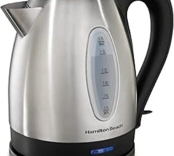 Hamilton Beach Electric Tea Kettle, Water Boiler & Heater, 1.7 Liter, Cordless Serving, 1500 Watts for Fast Boiling, Auto-…